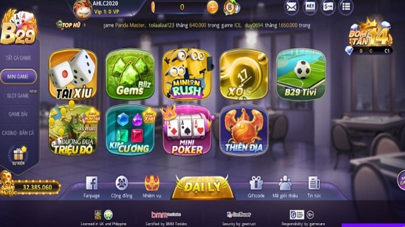 Cài đặt game nổ hũ B29 về trải nghiệm