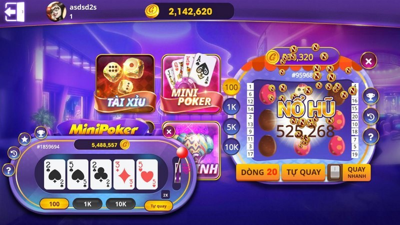 Mini Poker xuất hiện hàng loạt game cược đa dạng